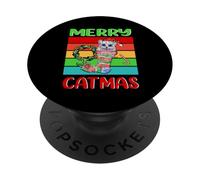 Merry Catmas Ragdoll Christmas Cat Kitty Funny Xmas PopSockets PopGrip Adesivo
