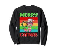 Merry Catmas Siberian Cat Christmas Kitty Funny Xmas Felpa
