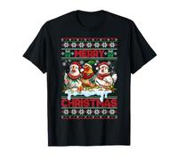 Merry Chickmas Ugly Sweater Chicken Lovers Christmas Outfit Maglietta