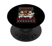 Merry Chickmas Ugly Sweater Chicken Lovers Christmas Outfit PopSockets PopGrip Adesivo
