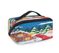 Merry Chrismas Pattern Travel Makeup Bags per donne uomini ragazze ragazzi sacchetto di lavaggio borsa portatile articoli da toeletta cosmetici organizzatore doccia borsa