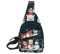 Merry Christmas_16 Sling Side, zaino a tracolla, Multicolore 01, 11.8x7x1.5in/30x18x4cm