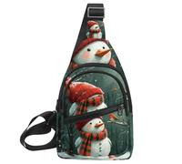 Merry Christmas_16 Sling Side, zaino a tracolla, Multicolore 14., 11.8x7x1.5in/30x18x4cm