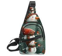 Merry Christmas_16 Sling Side, zaino a tracolla, Multicolore 15., 11.8x7x1.5in/30x18x4cm