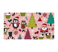 Merry Christmas-69 - Tappetini da cucina deluxe per pavimento, lavabili in lavatrice e impermeabili, ad asciugatura rapida, antiscivolo, con design retrò vintage