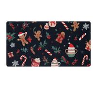 Merry Christmas-84 - Tappetini da cucina deluxe per pavimento, lavabili in lavatrice e impermeabili, ad asciugatura rapida, antiscivolo, con design retrò vintage