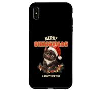 Merry Christmas & A Happy New Year (Grafica con gattino carino) Custodia per iPhone XS Max