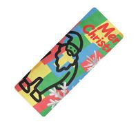 Merry Christmas Babbo Natale colorato stampato mens yoga mat spessore 1 mm per gli uomini antiscivolo, con tappetino da yoga borsa tapete para ejercicio 180,3 x 66 cm