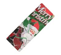 Merry Christmas Babbo Natale rosso verde stampato sottile tappetino da yoga antiscivolo spessore 1 mm per pavimento antiscivolo, con tappetino da yoga borsa tapete para ejercicio 180,3 x 66 cm