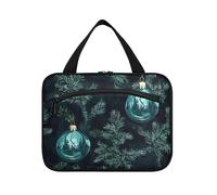 Merry Christmas Ball Black Green Hanging Travel Bag con gancio, borse compatte di design per gli uomini per la mamma Viaggio bolso Viajero para Mujer L