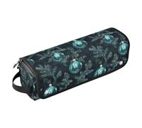 Merry Christmas Ball - Borsa da viaggio per capelli da donna, con tappetino resistente al calore, con cerniera, antipolvere, per ferri da stiro, piastre e arricciacapelli, colore: nero e verde