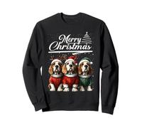 Merry Christmas Basset Hound Santa Hat Cute Xmas Holiday Felpa