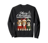 Merry Christmas Beagle Santa Hat Animal Cute Xmas Holiday Felpa