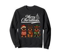 Merry Christmas Belgian Shepherd Reindeer Elf Santa Squad Felpa