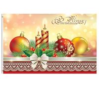 Merry Christmas Berries Xmas Decoration Balls Candles Bandiera Vacanza 90X150Cm Moda Banner Personalizzata Bandiera Dei Pirati Per Soggiorno Patio Il Portico