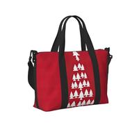 Merry Christmas Betulla Stampa Leggero Carry On Tote Donne Uomini Borsa a Mano Viaggio Weekend Vacanze Brevi Viaggi