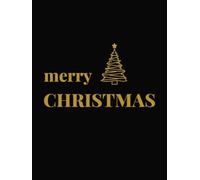 Merry Christmas: Black Decorative Book for Christmas Home Decor & Holiday Coffee Table Styling | Large Hardcover Lined Journal | Modern Aesthetic