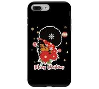 Merry Christmas Black Girl Magic Melanin Xmas Poinsettia Fun Custodia per iPhone 7 Plus/8 Plus