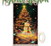 Merry Christmas Blacklights Tapestry Neon | Blacklights Tapestry Christmas Decor,Banner Glow In Dark Backdrop Snowmans Tree Candy Cane Fireworks For Party Room Wall Holiday Scene