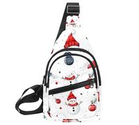 Merry Christmas - Borsa a tracolla con pupazzo di neve, zaino da viaggio, escursionismo, borsa a tracolla per borse da donna e uomo, Multicolore 14., 11.8x7x1.5in/30x18x4cm