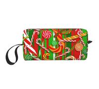 Merry Christmas, borsa cosmetica portatile con stampa, custodia da viaggio, borsa organizer con cerniera per un accesso rapido