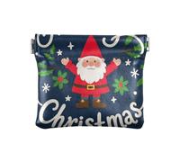 Merry Christmas - Borsa da donna in pelle con nani dei cartoni animati, piccola borsa per il trucco, per donne e donne, Nani dei cartoni animati di Buon Natale, 1 size, Stampa artistica