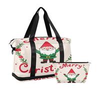 Merry Christmas - Borsa da trasporto con nani dei cartoni animati, con tracolla regolabile, per allenamento, impermeabile, Nani dei cartoni animati di Buon Natale, 1 size