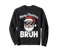 Merry Christmas Bruh Meme - Divertente Detto per Brother Boys Men Felpa