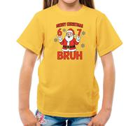 Merry Christmas Bruh - T-Shirt - Sei Sette 6 7 Meme Brainrot Divertente