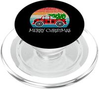 Merry Christmas Buffalo Truck Tree Red Plaid Uomini Donne Retro PopSockets PopGrip per MagSafe