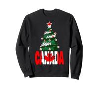 Merry Christmas Canada Canadian Christmas Tree Uomini Donne Felpa