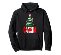 Merry Christmas Canada Canadian Christmas Tree Uomini Donne Felpa con Cappuccio