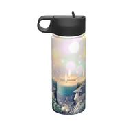 Merry Christmas Candle 1 Stampa Viaggio 18oz Sport Isolato Bollitore Bottiglia di Acqua Bollitore In Acciaio Inox Tazza Portatile