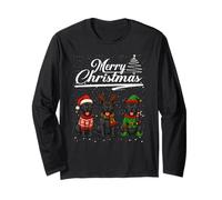 Merry Christmas Cane Corso Reindeer Elf Santa Dog Lover Maglia a Manica