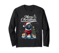 Merry Christmas Cane Corso Santa Hat Dog Lovers Xmas Maglia a Manica