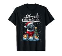 Merry Christmas Cane Corso Santa Hat Dog Lovers Xmas Maglietta