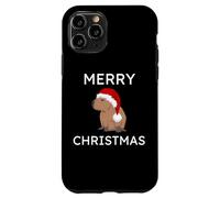 Merry Christmas Capybara con cappello di Babbo Natale divertente Natale Custodia per iPhone 11 Pro