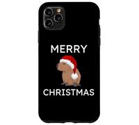 Merry Christmas Capybara con cappello di Babbo Natale divertente Natale Custodia per iPhone 11 Pro Max
