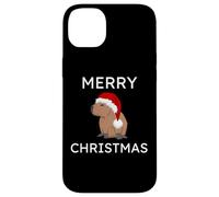Merry Christmas Capybara con cappello di Babbo Natale divertente Natale Custodia per iPhone 14 Plus