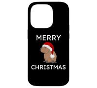 Merry Christmas Capybara con cappello di Babbo Natale divertente Natale Custodia per iPhone 14 Pro