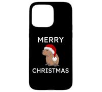 Merry Christmas Capybara con cappello di Babbo Natale divertente Natale Custodia per iPhone 15 Pro Max