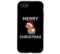 Merry Christmas Capybara con cappello di Babbo Natale divertente Natale Custodia per iPhone SE (2020) / 7/8