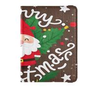 Merry Christmas Cartoon Nani Porta passaporto decorativo in pelle per gli uomini di viaggio Vaccino Card Holder Cover Combo Passaporto Caso Leggero, Nani dei cartoni animati di Buon Natale, 1 size