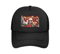 Merry Christmas Cavalier King Charles Spaniel Dog Uomo Donna Berretto da Baseball Confortevole Snapback cap Regolabile Cappellino da Baseball per Sport Tennis Estivo