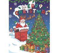 Merry Christmas: Coloring book for adults and teenagers with festive illustrations and adorable objects. Simple therapy to relieve stress.