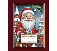 Merry Christmas Composition Notebook 7,5 in x *,25 in, 110 pages of white lined paper (red): School lined notebook with Santa Claus themed motif on the cover and inside