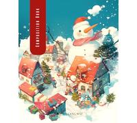 Merry Christmas Composition Notebook | Cozy Holiday Design 05: College Ruled | Winter Village Art | 7.5 x 9.25 inch | 120 Pages lined paper | Perfect for students