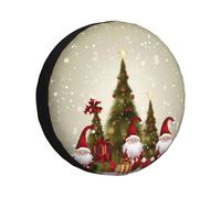 Merry Christmas Copertura per Pneumatico di Scorta Impermeabile Antipolvere Auto Protezioni Portatile per RV SUV Camion Rimorchio Accessori 17 pollici