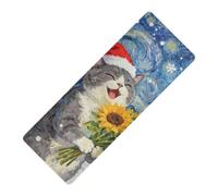 Merry Christmas Cute Cat stampato tappetini da yoga in massa Spessore 1 mm per esterno antiscivolo, con borsa da yoga per tappetino tapete para ejercicio 180,3 x 66 cm