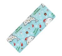 Merry Christmas Cute Dolphin stampato stuoie yoga spessore 1 mm per gli uomini antiscivolo, con borsa per il trasporto tapete para ejercicio 180,3 x 66 cm